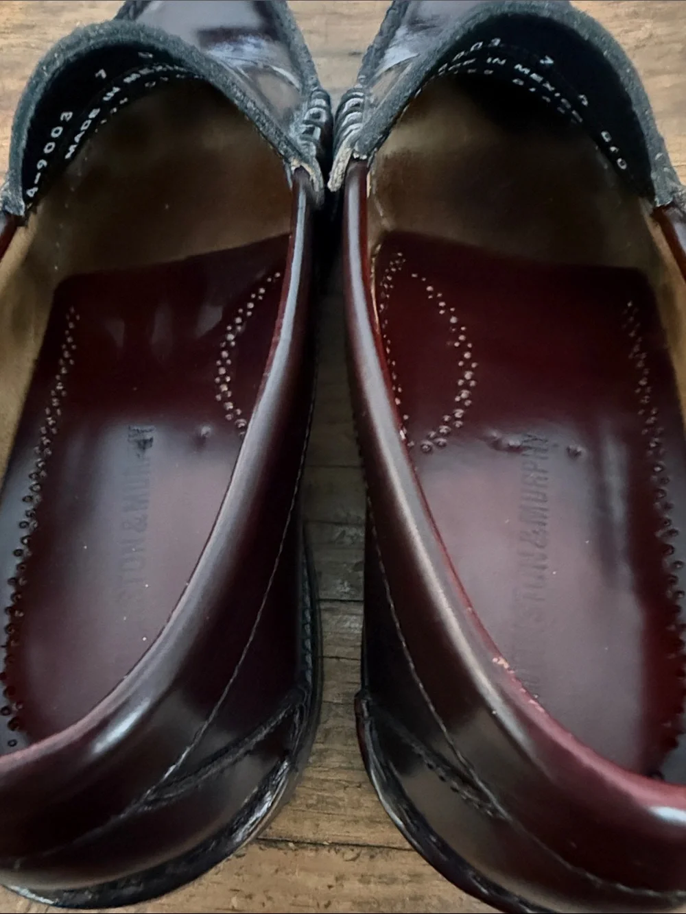 Johnston & Murphy Burgundy Leather Classic Penny Loafers Size 7D